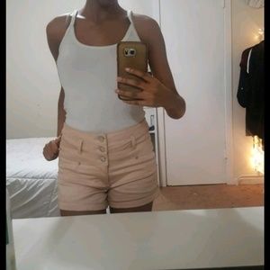 Pink High Rise Shorts